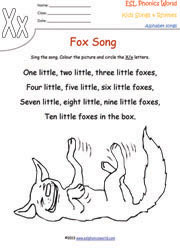 letter-x-song-worksheet